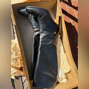 Salvatore Ferragamo Bordeaux Calf Leather Boots